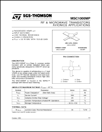 Click here to download MSC1000MP Datasheet