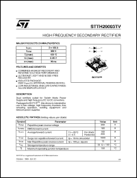 Click here to download STTH20003 Datasheet