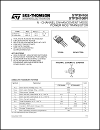Click here to download STP3N100 Datasheet