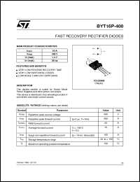 Click here to download BYT16P-400 Datasheet