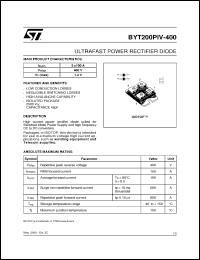 Click here to download BYT200PIV-400 Datasheet
