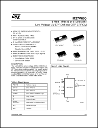 Click here to download M27V800 Datasheet