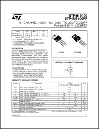 Click here to download STP4NB100 Datasheet