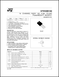 Click here to download STW5NB100 Datasheet