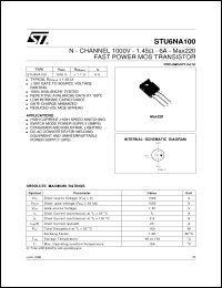 Click here to download STU6NA100 Datasheet