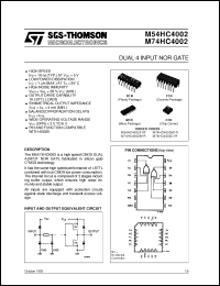 Click here to download M74HC4002 Datasheet