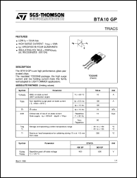 Click here to download BTA10-600GP Datasheet