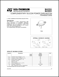 Click here to download MJ3001 Datasheet