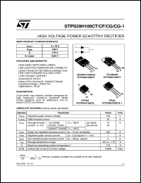 Click here to download STPS20H100CG-TR Datasheet