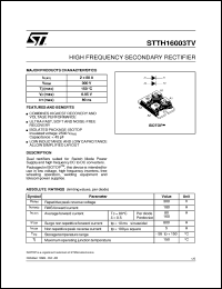 Click here to download STTH16003TV Datasheet
