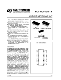 Click here to download HCF40181B Datasheet