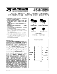 Click here to download HCF40193 Datasheet