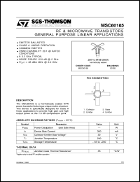 Click here to download MSC80185 Datasheet