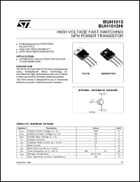 Click here to download BUH1015 Datasheet