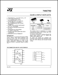 Click here to download 74ACT02 Datasheet