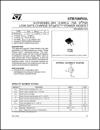 Click here to download STB70NF02 Datasheet