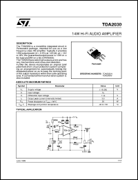 Click here to download TDA2030 Datasheet