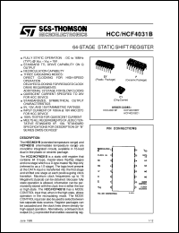 Click here to download HCF4031 Datasheet