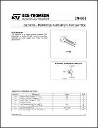 Click here to download 2N4033 Datasheet