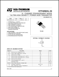 Click here to download STP40N03L-20 Datasheet