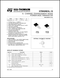 Click here to download STB60N03L-10 Datasheet