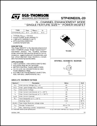 Click here to download STP40NE03L-20 Datasheet