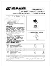 Click here to download STB40NE03L-20 Datasheet