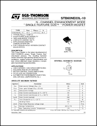 Click here to download STB60NE03L-10 Datasheet