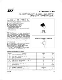 Click here to download STB80NE03L-06 Datasheet