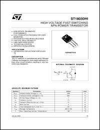 Click here to download ST1803DHI Datasheet