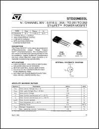 Click here to download STD25NE03 Datasheet