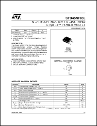 Click here to download STD45NF03 Datasheet
