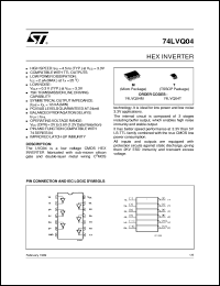 Click here to download 74LVQ04 Datasheet