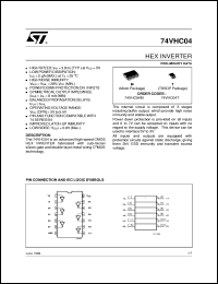 Click here to download 74VHC04 Datasheet