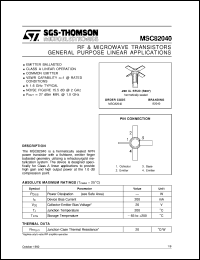 Click here to download MSC82040 Datasheet