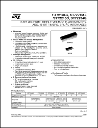 Click here to download ST72216G1 Datasheet