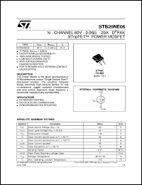 Click here to download STB20NE06 Datasheet