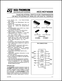 Click here to download HCF4066B Datasheet