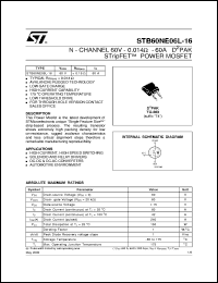 Click here to download STB60NE06L-16 Datasheet