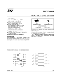 Click here to download 74LVQ4066 Datasheet
