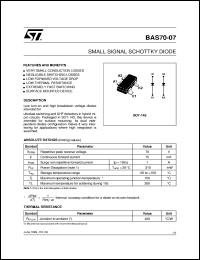 Click here to download BAS70-07 Datasheet