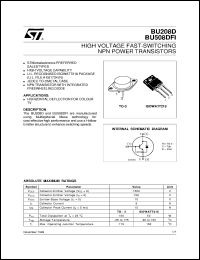 Click here to download BU508DFI Datasheet