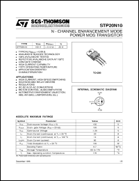 Click here to download STP20N10 Datasheet