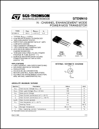 Click here to download STD9N10 Datasheet