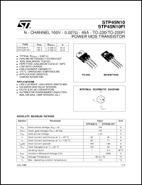 Click here to download STP45N10 Datasheet