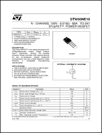 Click here to download STW60NE10 Datasheet