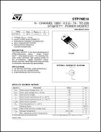 Click here to download STP7NE10 Datasheet