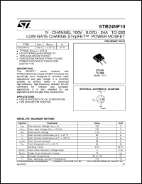 Click here to download STB24NF10 Datasheet
