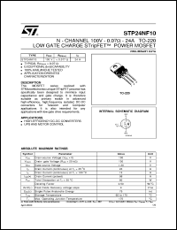 Click here to download STP24NF10 Datasheet