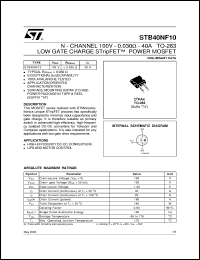 Click here to download STB40NF10 Datasheet